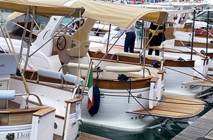 small motor boats at Genoa Boat Show