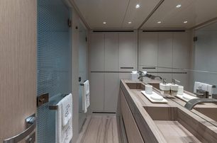 Sanlorenzo motor yacht Another One master en suite with his and hers sinks