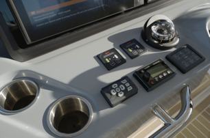 Aquila-46-Yacht-Review-helm-station-cupholders