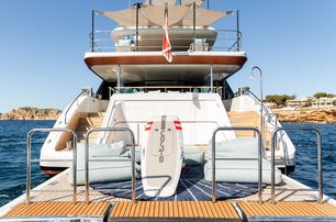 Benetti superyacht EH2 beach club and swim platform 