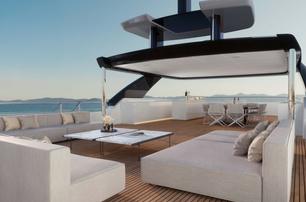 Benetti yacht Lumina sundeck lounge 
