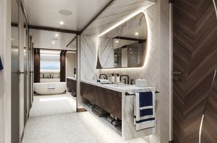 Heesen superyacht Project Sophia en suite with bath tub 
