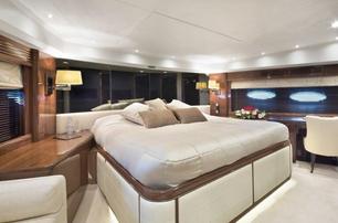 Princess motor yacht Mira guest cabin with desk 