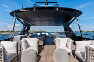 Riva yacht Tenacious sundeck lounge 