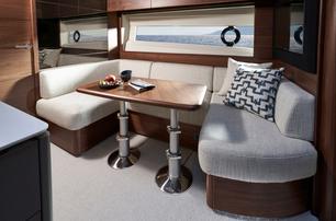 Princess V50 motor yacht galley dining area 