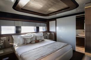 GX Superyachts GX42 RPH yacht guest cabin with double bed 