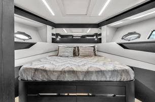 Pershing motor yacht Alexandra VIP guest cabin with windows 
