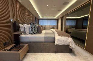  Sanlorenzo motor yacht Phoenician master cabin with large window