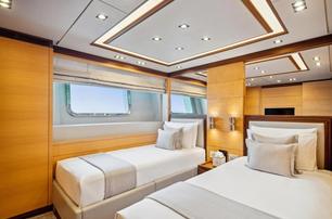 superyacht bombay twin guest cabin