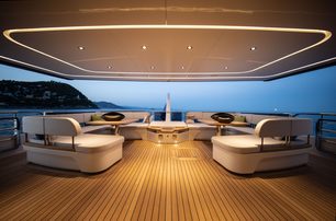 GX Superyachts GX42 RPH yacht aft deck lounge 