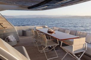  Riva motor yacht M aft deck dining area 