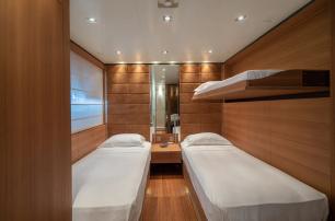  Baglietto superyacht Tin Tin twin bed guest cabin 