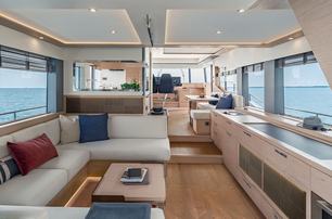 Beneteau Grand Trawler 63 motor yacht open view of saloon