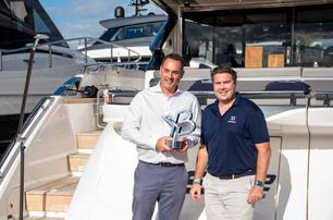 Princess S72 (Mk2) yachtbuyer Hall of Fame award handover 