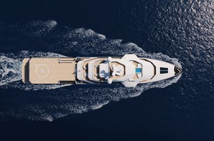 superyacht at sea