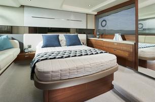 Princess V50 motor yacht full beam master cabin