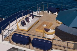 Feadship superyacht Panache sundeck lounge 