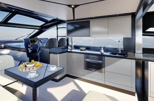 Sunseeker Predator 55 (Mk2) helm and galley 