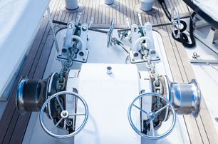 yacht anchor windlass and chain