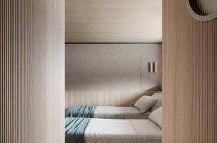 Sanlorenzo SD118/ 175 superyacht twin bed guest cabin