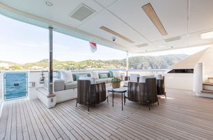  Custom Line motor yacht Kiki V aft deck lounge 