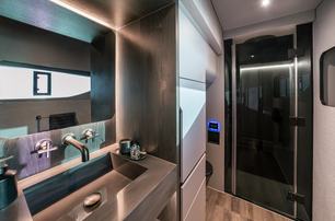 Sunreef Yachts and BRABUS ULTIMA 55 ensuite with glass shower 