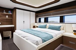 GX Superyachts GX42 RPH yacht guest cabin with double bed 