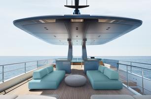 Sanlorenzo SD118/ 175 superyacht sundeck lounge 