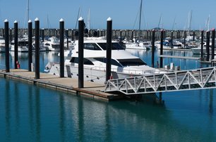 floating pontoon in tidal marina region