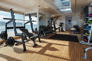 Feadship superyacht Joy bridge deck gym 