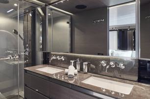 Azimut motor yacht D Five master en suite with glass shower 