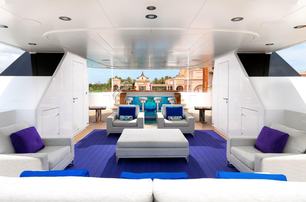 Royal Hakvoort superyacht Jubilee sundeck lounge and pool 