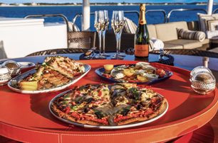 yacht dining on deck