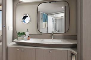 Absolute Navetta 58 yacht ensuite with mirror 