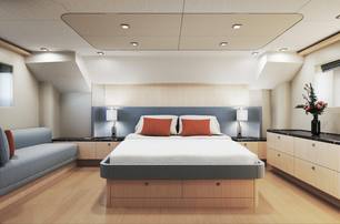 Outer Reef 540 Adventure yacht master cabin with sofa 