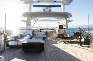 Benetti Classic Supreme 132' yacht Alegre sundeck with seating 