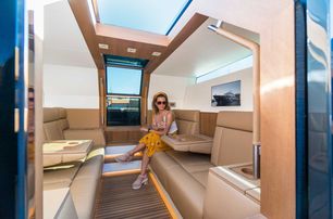 yacht guest in limousine tender