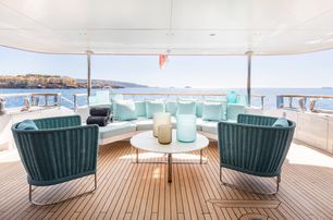 Benetti superyacht EH2 aft deck lounge
