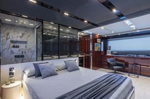 master suite on board first hull of riva 88 fologore range,named lightning