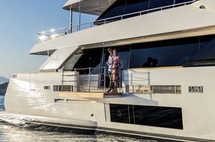 Custom Line Navetta 33 side deck balconies