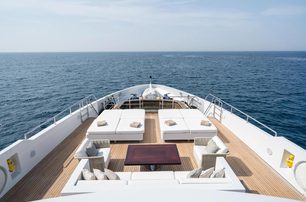 superyacht bombay foredeck with seating and jacuzzi 