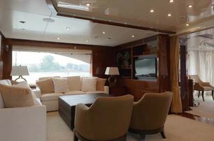 Benetti motor yacht Domani upper saloon lounge 