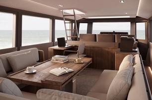Arksen 55 motor yacht saloon lounge and dining area 