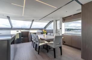 Sunseeker yacht Aurelius main saloon dining area 