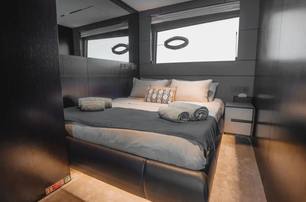 Pershing motor yacht Byeee... guest cabin with double bed 