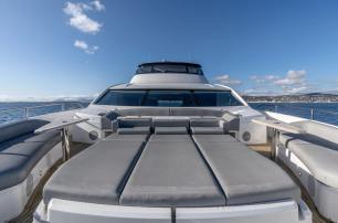Sunseeker yacht Aurelius foredeck sun pads 