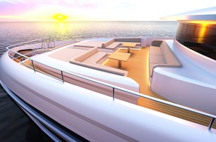 A rendering of a Portuguese bridge on board a Johnson superyacht