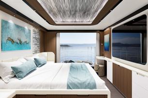 Rendering of GX Superyachts GX42 superyacht master cabin 
