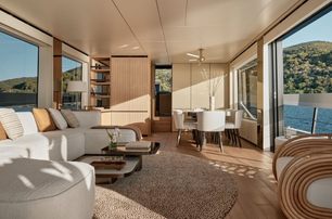 First Azimut Seadeck 9 main saloon lounge 