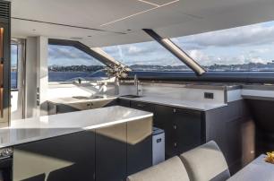 Sunseeker yacht Aurelius main saloon galley 